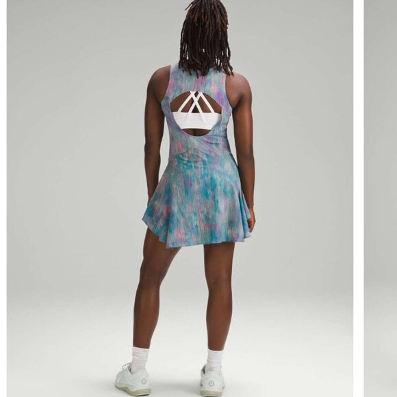 Lululemon Everlux Short-Lined Tennis Tank Dress 6" Pixel Diffuse Multi NWT Sz 4 - Picture 3 of 11